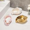 Conch Soap Dish Living Room Desktop Jewelry Storage Decoration Solid Color Ceramic Soap Dish Modern Home Bathroom Accessories