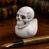 Уникальная 3D-печатная скульптура Череп и Утка, Готическая фигурка, Креативное высококачественное текстурированное украшение на Хэллоуин для дома, офиса, спальни, гостиной