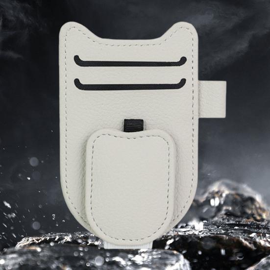 Универсальный зажим для козырька, многофункциональный автомобильный органайзер для солнцезащитных очков, магнитный держатель из искусственной кожи для большинства транспортных средств