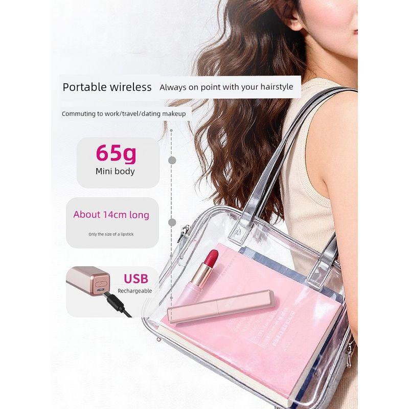 Japanese Pocket Bangs Comb, Negative Ion Mini Hair Straightening Comb, High Crown Styling, Wireless Portable Styling Electric Comb