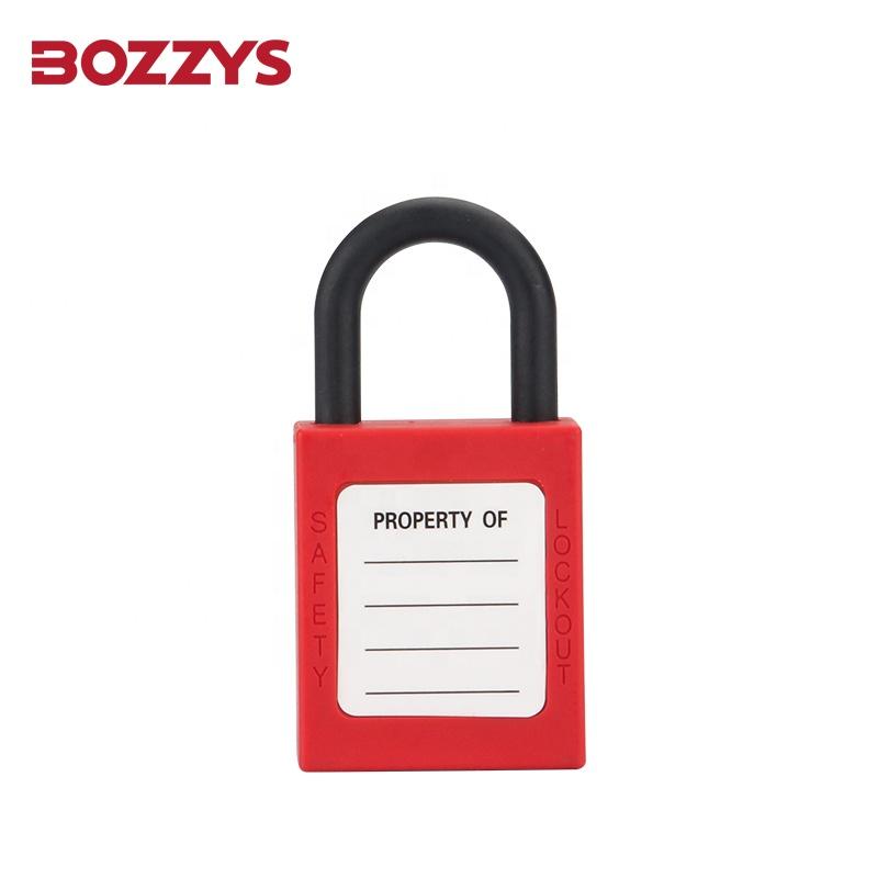 Bozzys Industrial Steel Padlocks with 25mm Nylon Shackle Key Retaining Function to Prevent Accidental Door Operation