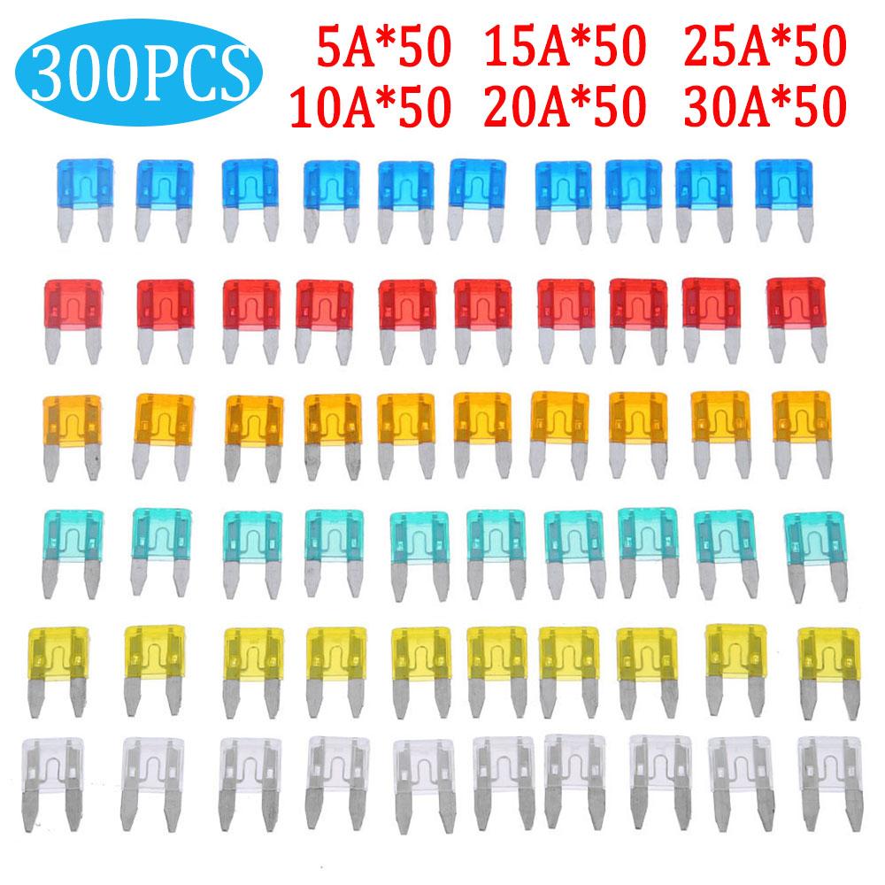 60-600 шт. Набор смешанных мини-предохранителей для автомобилей, грузовиков, 5 А, 10 А, 15 А, 20 А, 25 А, 30 А, смешанные плоские предохранители, аксессуары для предохранителей для автомобилей