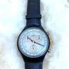 Подержанные часы Swatch хронограф с кожаным ремешком