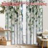 2pcs, 2D FLAT PRINTING Curtains (Without Rod) Green Elegance Festive Fashion Curtains Versatile Fabric Curtains Art Deco Festive