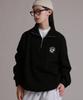 LIKE THE MOST Studio Heart Half-Zip Brushed Over Sweatshirt 4 Colors