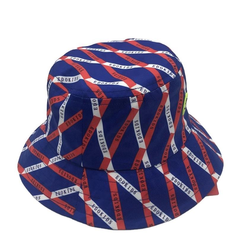 Custom Rubber Patch Logo 100% Cotton Four Seasons Unisex Bucket Hat High Quality Silk Screen Printed Casual Outdoor Travel