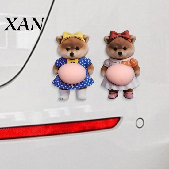 Car Door Edge Protector 3D Pet Belly Sticker Soft Anti-Collision Cartoon Kitten/Puppy Decal with Interior Protection Big Cute Cushioned Protectors for