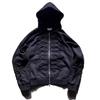 Unisex Oversized Cotton Hoodie With 3D Graphic Print Streetwear Loose Fit Long Sleeve Zipper Front