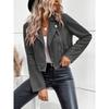 New Arrival Women's Winter Slim Fit Short Lapel Zipper Faux Suede Jacket, Fashion Casual Outerwear for Women