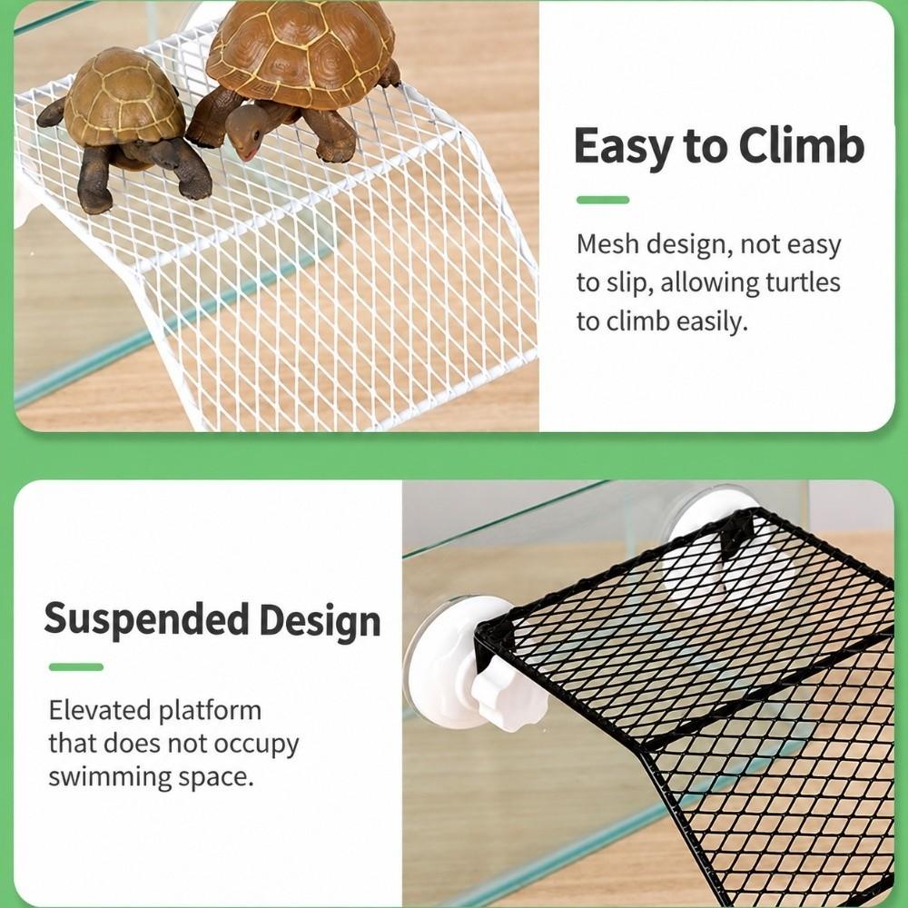 Adjustable Height Turtle Basking Platform Wall-Mounted Turtle Dock  Reptile Cave