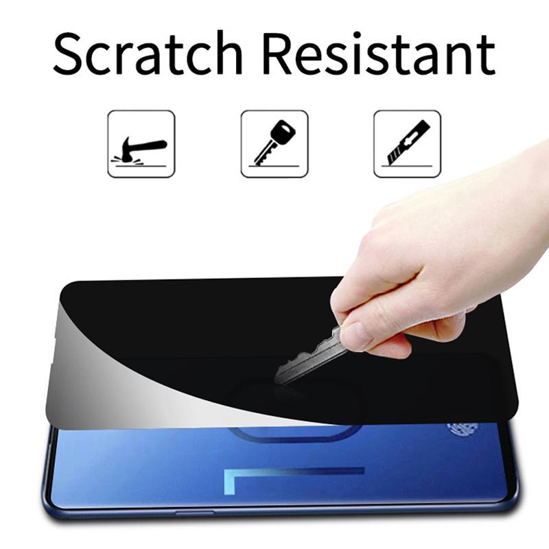 4 шт. Закаленное стекло для конфиденциальности для Samsung Galaxy S24 S23 Plus Защитная пленка для экрана с защитой от шпионажа Функция отпечатка пальца для Samsung S22 S21 S25