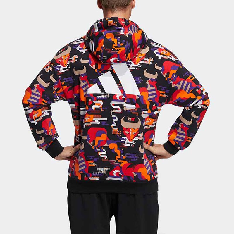adidas Свитшот мужской из коллекции CNY Алый GQ8838