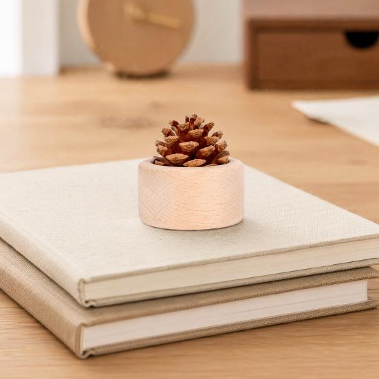 yangyizhi Wood Pinecone Passive Diffuser, Essential Oil Diffuser for Small Spaces, Aromatherapy Home Office Bedroom Car
