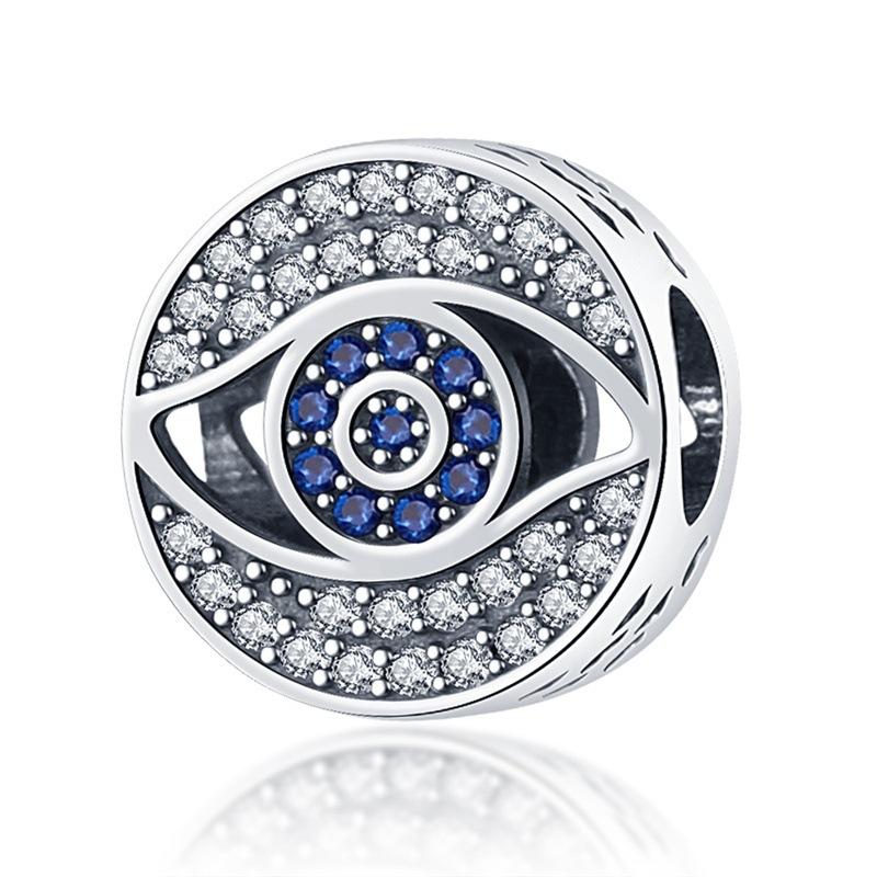 S925 Silver Evil Eye Pendant Beads DIY Jewelry Making Kit Handmade Craft Accessories Charms