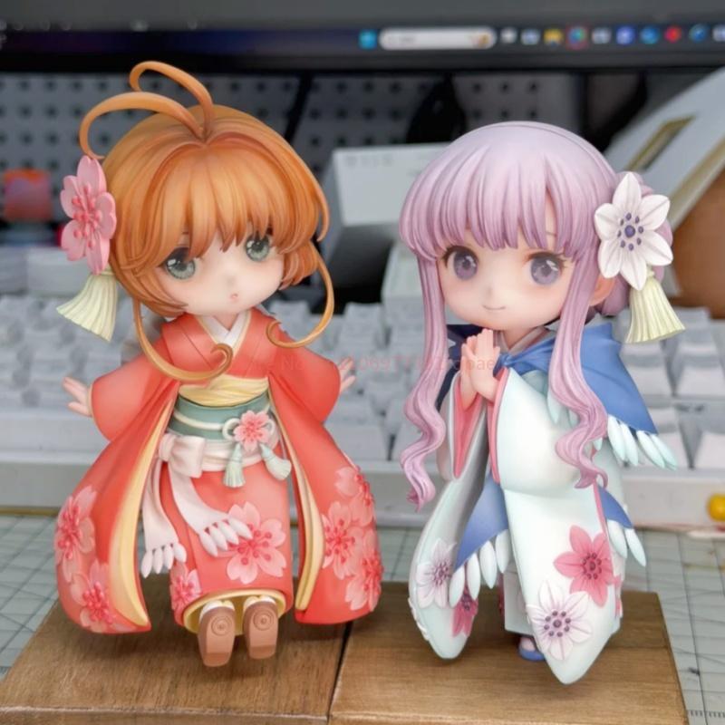 Cardcaptor Новая Сакура Q Версия Сакура Кимоно Милые Модные Аниме Фигурки GK Статуя Коллекционная Украшение для Комнаты Девочки Праздничные Подарки