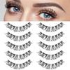 Natural Look Wispy Fluffy Russian Strip Lashes Eyelash Extension Clear Band False Eyelashes