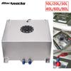 Universal 2.5/5/10/15/20 Gallon 10/20/40/60/80L Fuel Surge Cell Tank With Cap and Sensor Foam Inside Silver Aluminum