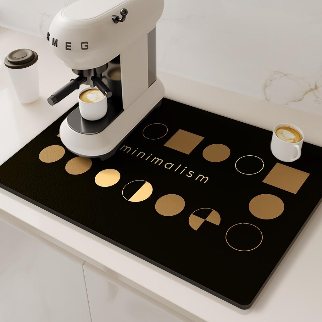 Коврик для кофемашины, дренажный коврик для кухни, нескользящие коврики для сушки посуды, быстросохнущий коврик для стола, подставка под столовые приборы, посуда