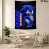 Sonic Hedgehog Movie Poster Tapestry Wallmounted Background Cloth Background Cloth Christmas Gift Wall Decoration