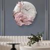 Тисненые европейские домашние настенные часы с пионом, украшение для гостиной, бесшумные часы, настенная роспись, украшение стены, искусство