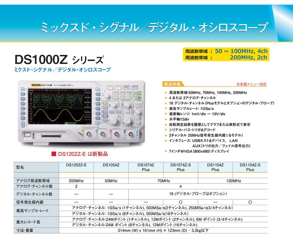Цифровой осциллограф RIGOL DS1104Z Plus 4 аналоговых канала 16 цифровых каналов полоса пропускания 100 МГц частота дискретизации длина записи 24 М точек 8 бит