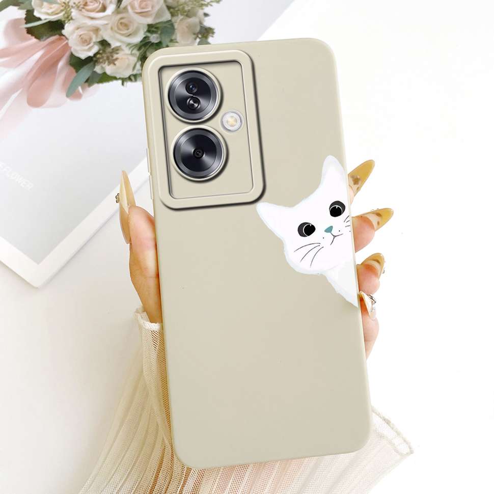 For Oppo A79 5G Case Cartoon Cat Retro Style Silicone Cover For Oppo A79 CPH2553 CPH2557 Shockproof Phone Cases Bumper