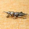 Antique Insect Figurines Miniatures Tea Pet Ornament Pure Copper Field Cricket Statue Desktop Decoration Collection Crafts Decor