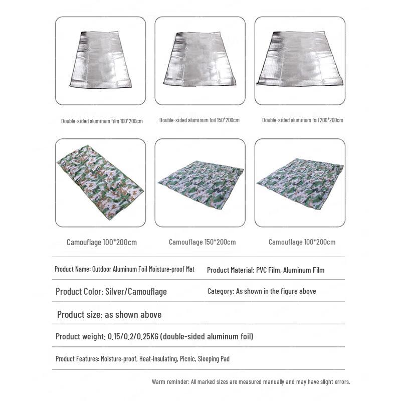 Outdoor Aluminum Film Picnic & Camping Mat