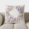 Домашний декор Букет из розовых &; Фиолетовая Цветочная Наволочка Декоративная Подушка Подходит Для Дивана Спальни Автомобиля
