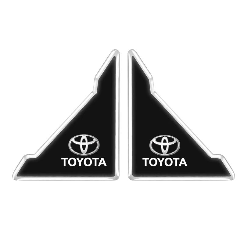 2Pcs Car Door Corner Protector Stickers Decoration For Toyota GRsport Crown Hilux Aygo Yaris Corolla Rav4 CHR Auris Cruiser