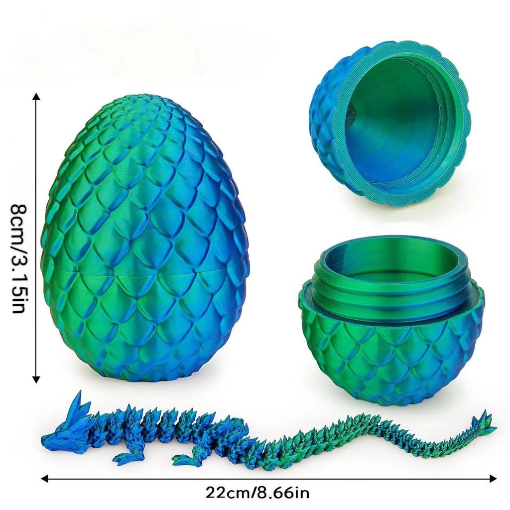 Креативный антистресс Маятник Яйцо Дракона Хамелеон 3D-печать Дракон Подарок на Новый год 2025 Красочный набор Настольное украшение Детская игрушка