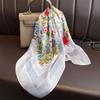 Age-reducing Printing Small Square Scarf In Spring and Summer New Professional Neck Protection Professional Shawl Light Luxury Sun Protection