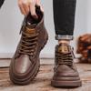 Ботинки Martin мужские весенние британские американские ретро локомотивные кожаные ботинки мужские повседневные кожаные ботинки усиливающие водонепроницаемые рабочие ботинки