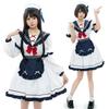 MEYOIJK Косплей горничной Матросская форма Моэ Горничная Милый JK Готическая Лолита Хэллоуин Культурный школьный фестиваль Набор из 5 предметов, Костюм в морском стиле, Короткий/Длинный
