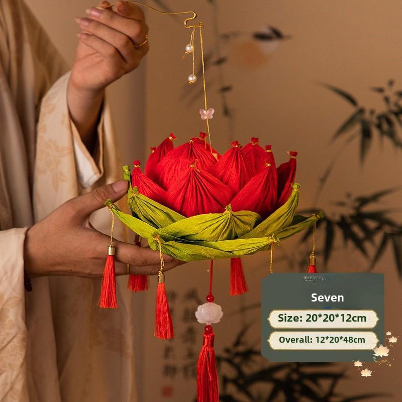 Весенний фестиваль Год Змеи DIY Светящийся Лотос Фонарь Набор – Бумажный Фонарь в Старинном Стиле