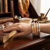 Starfish Enamel Flower Bangle Chinese Traditional Women's Hand Bracelet  Women's Jewelry