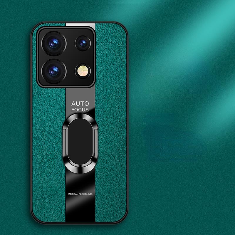 Для Redmi Note 13 Pro Note13 Pro + чехол для телефона с магнитным кольцом для POCO X6 Pro M6 Роскошный кожаный мягкий силиконовый противоударный чехол-бампер