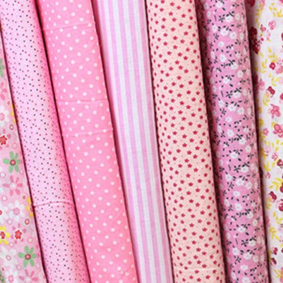 7 шт. 25x25 см хлопковая ткань цветок в горошек комплект DIY лоскутное одеяло ткань