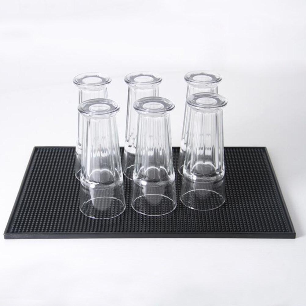 Large Square Silicone Tableware Drying Mat Non-Slip Drain Pad for Kitchen Bar Deep Grooves Drainage Dish Fruit Vegetable Tray