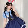 Halloween Cosplay Rabbit Police Fox Swindler Cosplay Costume Cute Police Cosplay Lolita One Piece Ladies 5 Piece Set Tie Rabbit Ears Fox Ears Tail