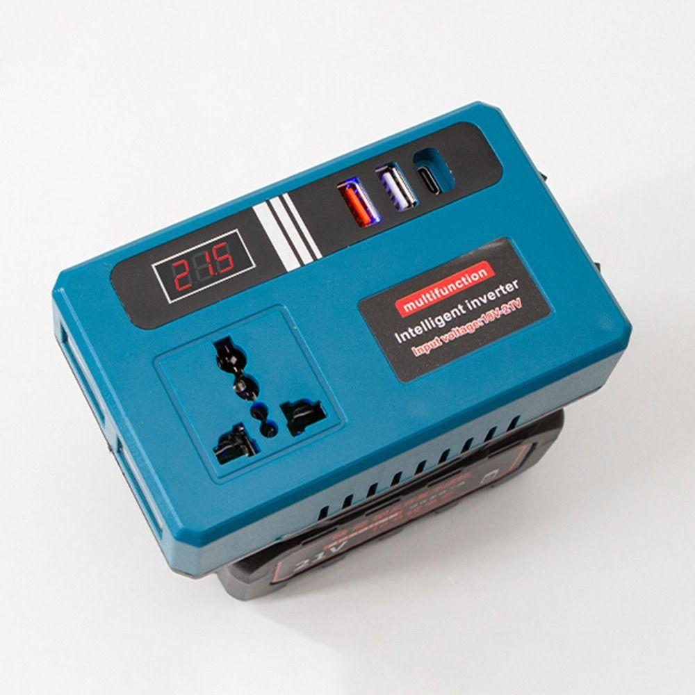 Инвертор питания от аккумулятора DC 21V к AC 180V-220V для аккумулятора Makita 18V Адаптер-инвертор для аккумулятора