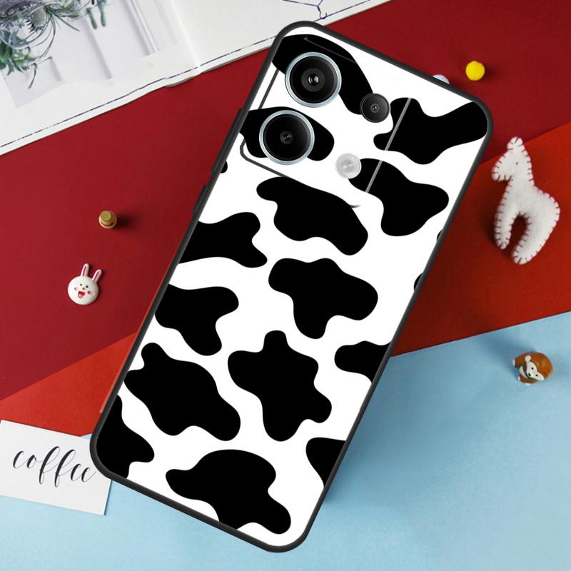 Белый Черный Чехол с Принтом Коровы Для Xiaomi Redmi Note 13 Pro 14 12 11 10 15 Pro Plus Redmi 10C 12C 13C 14C 15C 15 Чехол