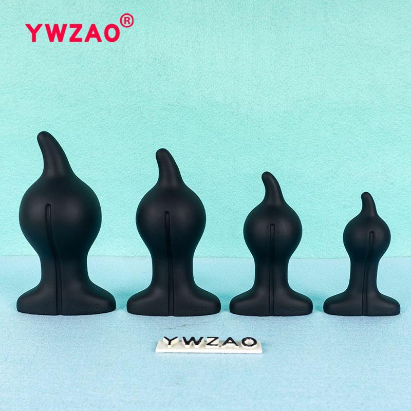 YWZAO Анальные пробки Жидкий силикон Мягкие Круглые Для использования снаружи G97
