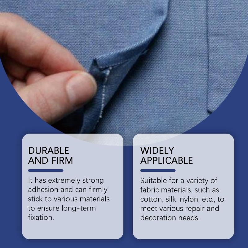 Multi Functional Fabric Adhesive for Clothes Repair Patterns Soft Flexible Glue for Tailoring DIY and Crafts