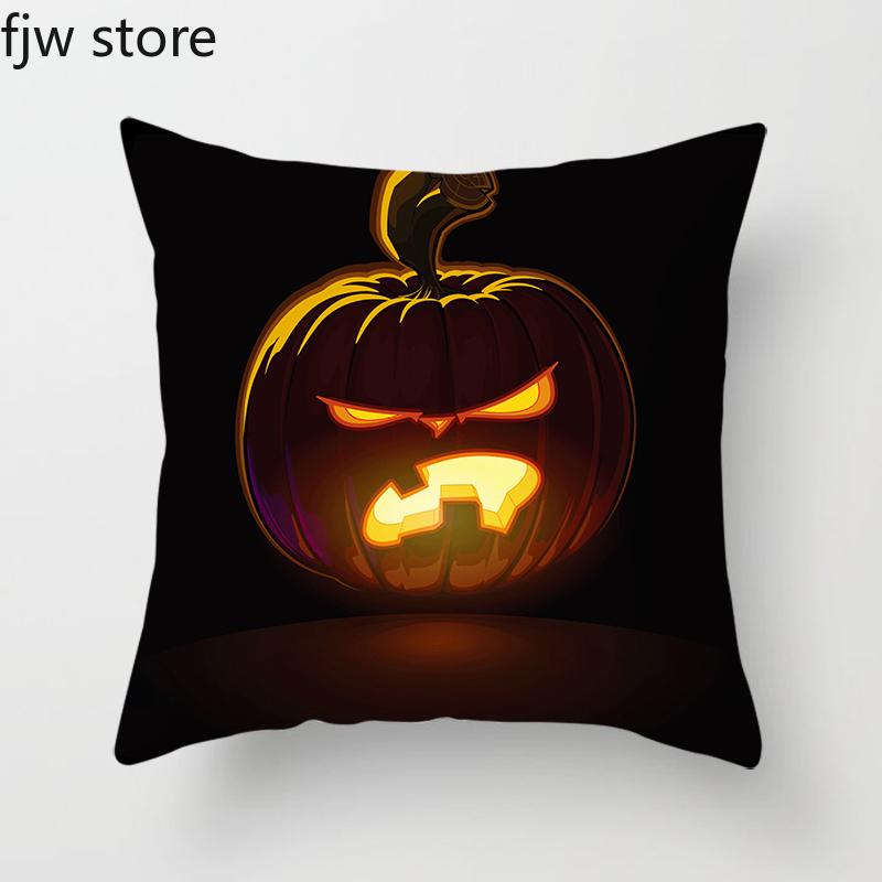 Halloween Decoration Pillowcase Pumpkin Ghost Face  Party  Sofa Cushion Cover Bedroom Home Decor 45x45cm