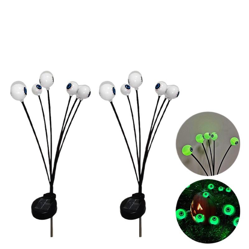 Светодиодные огни для Хэллоуина, 6/8 светодиодных солнечных ламп для сада и газона, уличные страшные декоративные огни для вечеринки на Хэллоуин