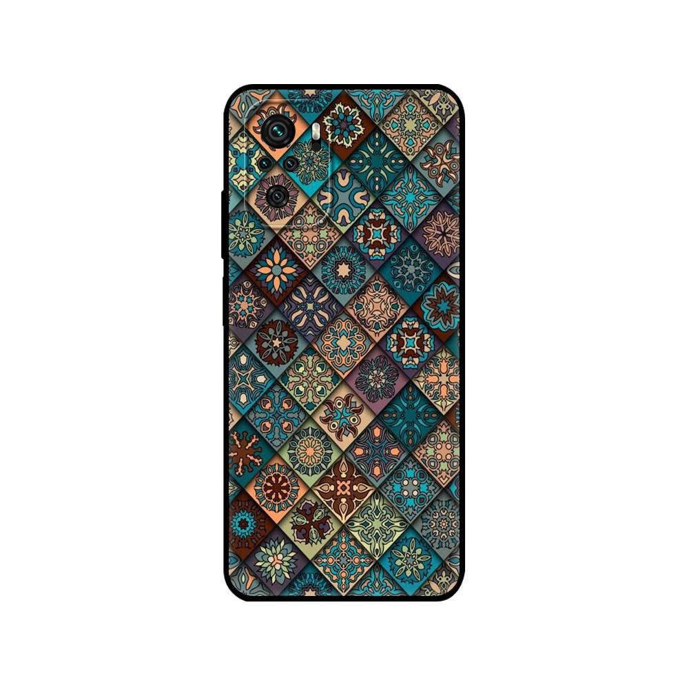 Черный чехол из ТПУ для Xiaomi Redmi 9T, чехол Redmi Note 9T Note 10 5G 4G Pro 10S, чехол с 3D-тиснением, винтажный ретро-решетчатый цветок