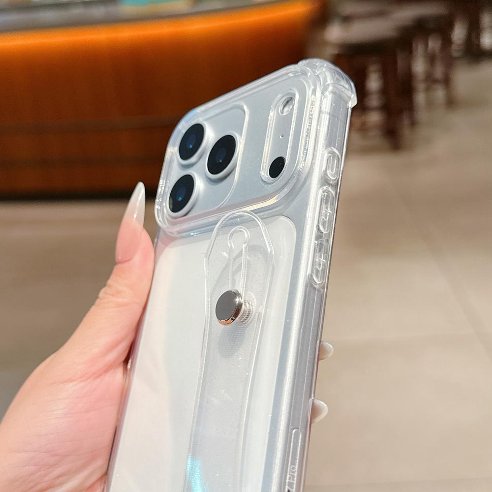 KEYSION Прозрачный чехол для телефона с ремешком-браслетом через плечо для iPhone 13 14 15 16 17 Pro Max Air 16 Plus, длинный шнурок, противоударный чехол