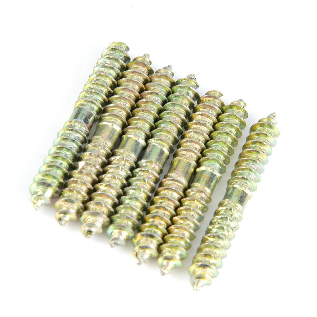 20pcs 5*40mm Dowel Screw Woodworking Furniture Connector Double Ended Screw