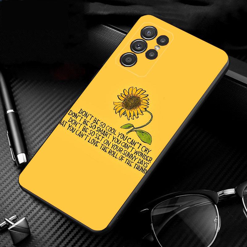Phone Case for Samsung Galaxy S25 S24 S23 S22 S21 S20 Ultra S20 S22 S21 S10E S20 FE S24 Plus Beautiful Flower sunflower Case